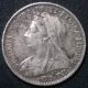 1901 Uk Silver 6 Pence Sixpence Great Britain Tanner Coin Yg UK (Great Britain) photo 1