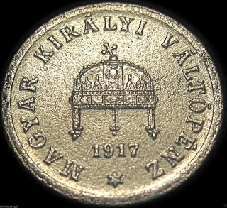 Austro - Hungarian Empire - Hungary - Hungarian 1917kb 2 Filler Coin - Wwi Coin photo