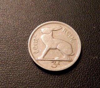 Ireland Republic 3 Pence,  1943 - Great Rare Coin - photo