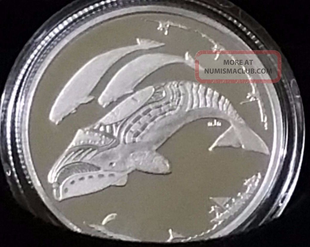 2013 $3 Silver Coin 2 Beluga & Bowhead Whales Life In The North M - 10,  000 Canada Coins: Canada photo