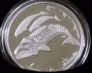2013 $3 Silver Coin 2 Beluga & Bowhead Whales Life In The North M - 10,  000 Canada photo