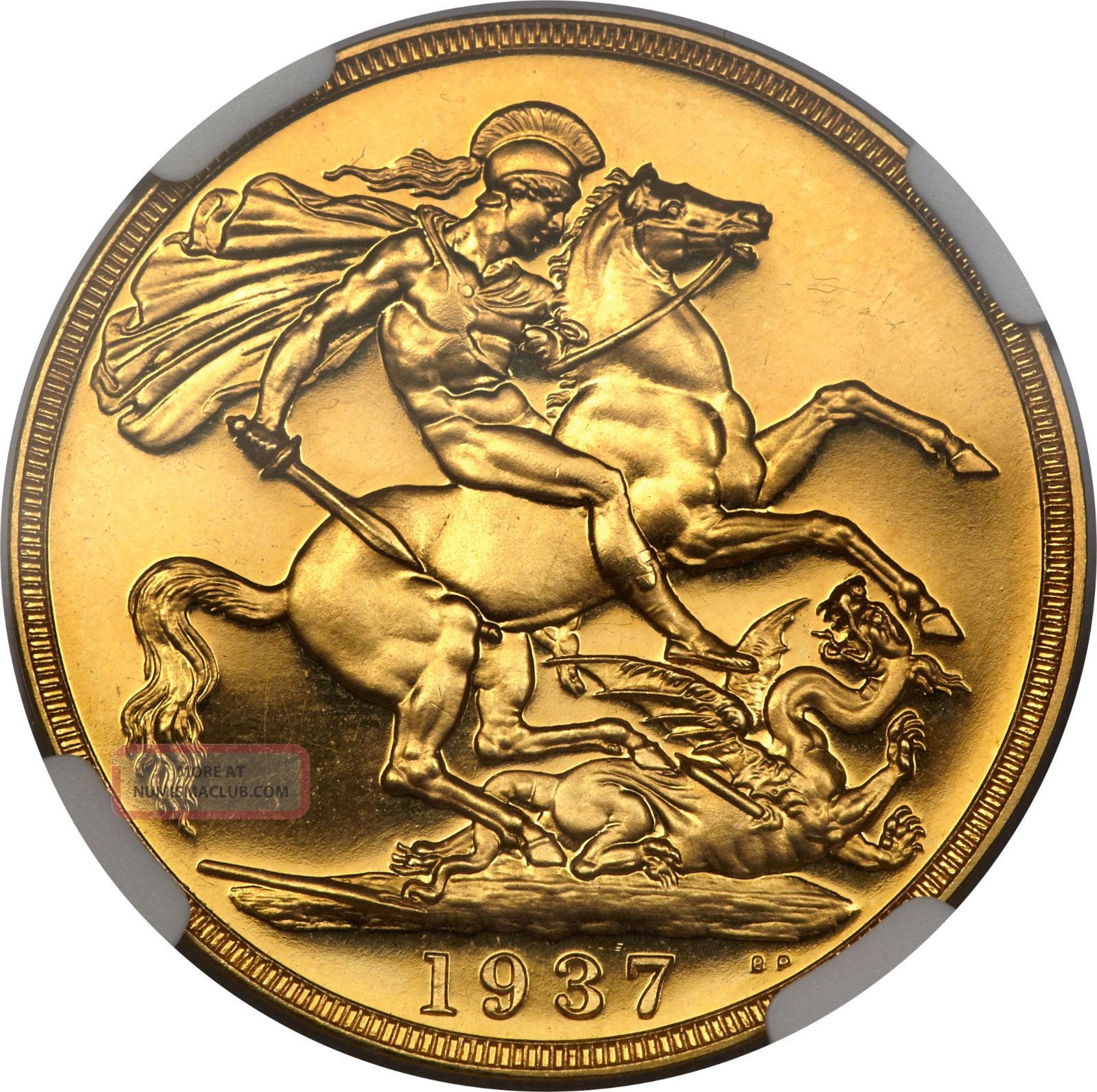 1937 George Vi £2 Pound Gold Proof Double Sovereign Coin Pcgs Pr65ca Cameo UK (Great Britain) photo