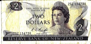 Zealand 1975 - 77 2 Dollars Currency photo