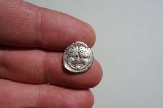 Greek - Macedon 411 - 348 B.  C.  Neapolis,  Silver Hemidrachm - Gorgon ' S Head Facing photo