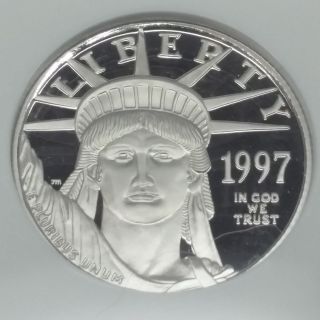1997 - W $25 Platinum Eagle 1/4 Oz Ngc Pr70 Ultra Camero Pop Of 536 photo
