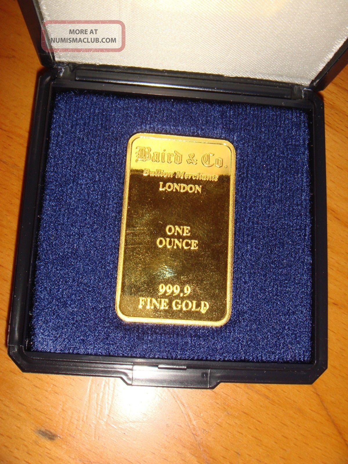 1 Oz One Ounce Gold Bar By Baird Co London 999 9 Fine Gold