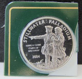2004 Stillwater Lewis & Clark Buffalo 1/10 Oz.  999 Palladium Proof Bullion Coin photo