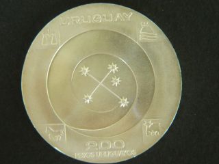 Uruguay 1999 Silver,  200 Pesos Coin.  Unc.  Real Photos photo
