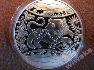 Ukraine Coin 5 Hryven 2010 Year Of The Tiger Silver Coin, photo