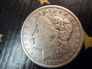 Circulated 1921s Silver Morgan Dollar photo