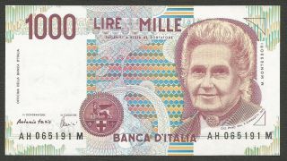 Italy 1000 Lire 1990 Unc.  Banca D´italia photo