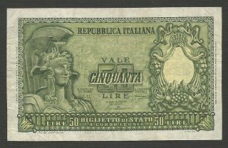 Italy 50 Lire 1951 Republica Italiana photo
