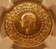 Turkey 1966 Gold 100 Kurush Ngc Ms - 66 Coins: World photo 1