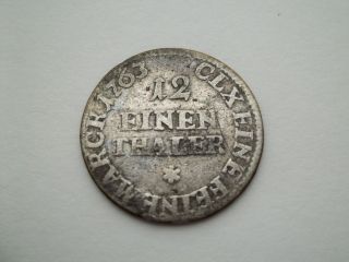 German States,  1763,  1/12 Thaler,  Circulated,  Old Coin,  Silver photo