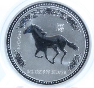 2002 Australia 50c Year Of The Horse Lunar Series Silver ½ Oz Coin, photo