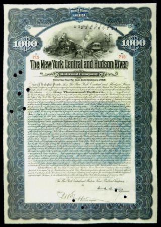 Stock Certificate York Central & Hudson River Rr 4 Gold Debenture 1912 Bond photo