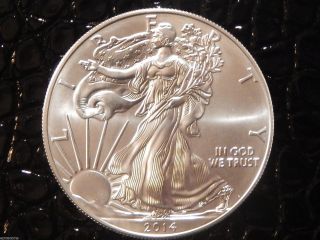 2014 1 Oz American Silver Eagle Bu.  999 Fine Silver Bullion Coin Id Se12 photo