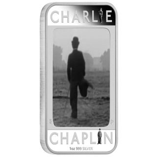 Tuvalu 2014 $1 Charlie Chaplin 100 Years Of Laughter 1 Oz Silver Proof Coin photo