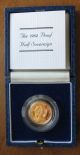 Great Britain 1984 Proof Gold Half Sovereign 3.  99 Grams 22k Retail Packaging Coins: World photo 2