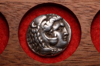 Ancient Greek Silver Tetradrachm Arados Coin Of Philip Iii Arrhidaeus - 323 Bc photo