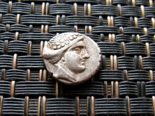 Greek City Histiaia In Euboia - Silver Ar Diobol 300 - 200 Bc Ancient Greek Coin photo