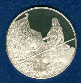 20th Century British Silver Medal Issued To Commemorate Hereward The Wake photo