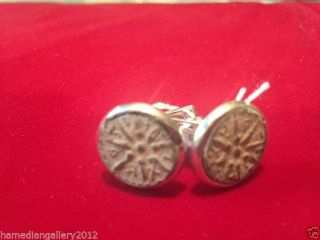 Biblical Widows Mite Coin Sterling Silver Cufflinks,  Holy Land Religious Jewelry photo