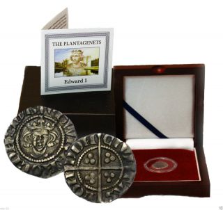 The Plantagenet’s: Edward I Silver Long Cross Penny,  Boxed,  Certificate & Story photo