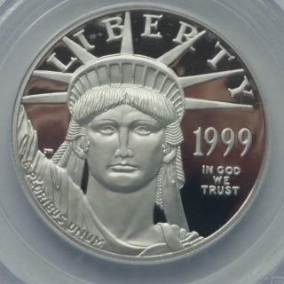 1999 - W $100 Platinum Eagle 1 Oz Pcgs Pr70 Deep Cameo Pop Of Only 134 Rare photo