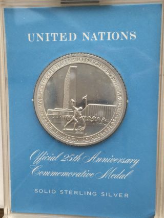 1970 - 25th Anniversary Of The United Nations (rare) - 1oz Silver photo