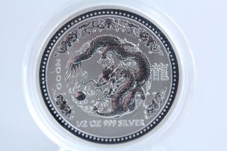 2000 Australia 50c Year Of The Dragon Lunar Series Silver ½ Oz Coin, photo