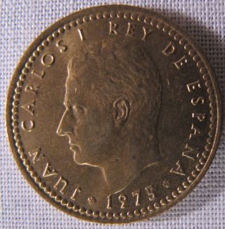 1975 Spain Una Peseta Coin Km - 796 Whotoldya Lotnp6ns photo