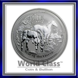 2014 Australia 1 Troy Oz.  999 Fine Silver Lunar Year Of Horse Coin photo