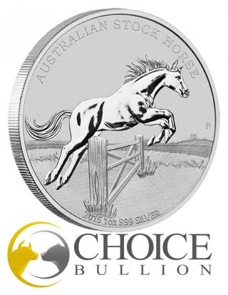 2015 Australian Stock Horse - 1oz.  999 Perth Silver Coin With photo
