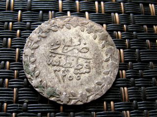 1/2 Kurush 1255/1 Ah Abdulmecid Constantinople Very Rare Silver Coin photo