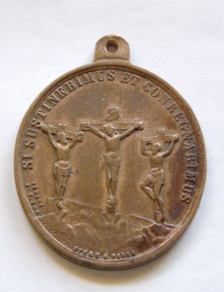 G103 France 1862 Biblical Religious Jesus Crucifixion Medal By Stern Paris photo