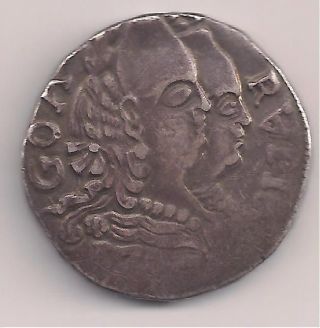 India - Portuguese Goa 1 Rupia Silver 1787? Maria/petrvs Alm Extremely Fine Scarce photo
