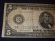 1914 Five Dollar Federal Reserve Note $5 Blue Seal Large Currency Richmond Large Size Notes photo 2