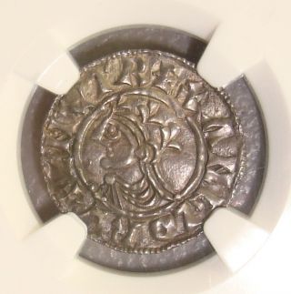 1016 - 23 Ad Kings Of All England,  Cnut Silver Penny Ngc Au58,  Lustrous photo