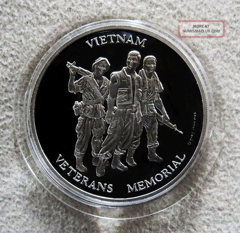 1984 Palladium Vietnam Veterans Memorial 1 Oz Proof Medal Bullion photo