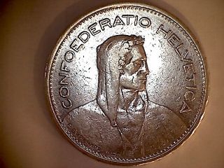 Switzerland - Silver 5 Francs - Year 1931 - B - 15.  10 Grams Silver Weigth photo