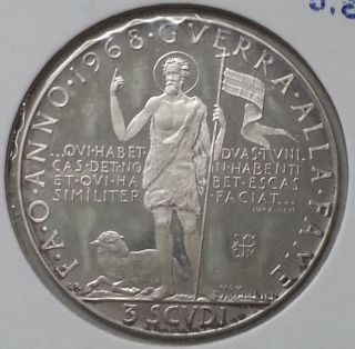 Order Of Malta 3 Scudi 1968 Silver (7) photo
