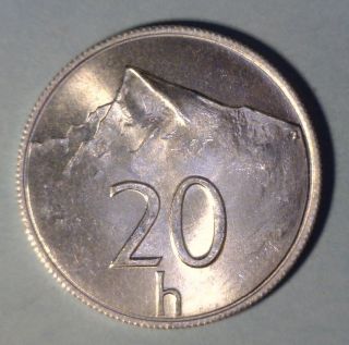 Slovakia 20 Halierov 1993 Choice Uncirculated Aluminum Coin photo