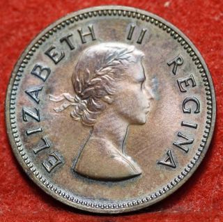 Circulated 1954 South Africa 1/2 Penny Km45 Foreign Coin S/h photo