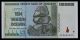 Zimbabwe 10 Trillion Dollar Bill 2008 High Inflation Banknote Uncirculated Africa photo 1