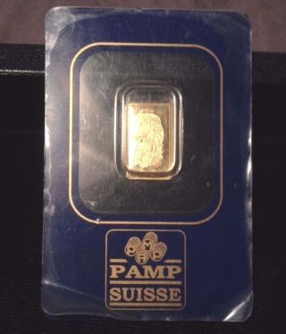 Pamp Suisse 1 Gram.  9999 Gold Bar photo