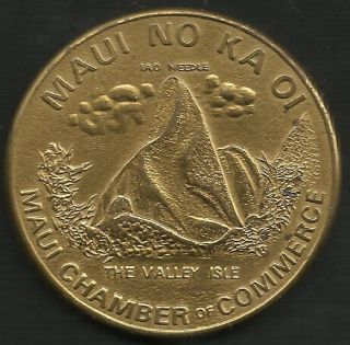 1975 Maui Hawaii Dollar The Valley Isle Lahaina First Capital Token Medal photo