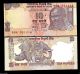 Rs 10/ - India Bank Note Error/ Misprint Shift Crease On Top Gem Unc Asia photo 1
