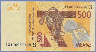 Unc West African States 500 Francs - Guinea Bissau 2013 (p - 919s) Scarce 