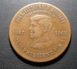 Jfk President John Fitzgerald Kennedy 1961 - 1963 Medal Token Ask Not Speech Back photo